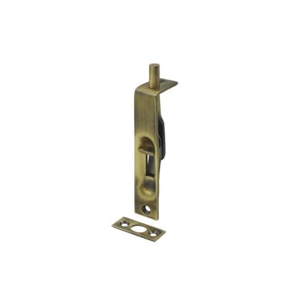 Deltana Flush Square Corner Door Bolt Antique Brass, 10PK 4FBS5-XCP10